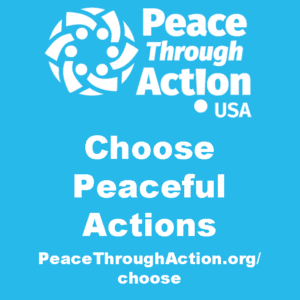Choose Peaceful Actions Webpage Banner
