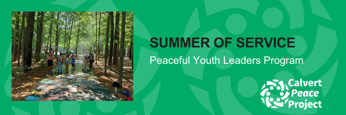 Calvert Peace Project Summer of Service webpage banner